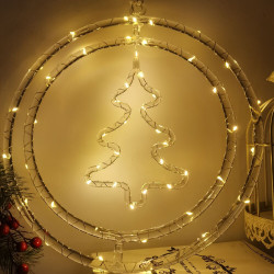 Karács. ablakdísz elemes Modee karácsonyfa