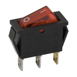 Készülékkapcsoló billenő vil. 0-1 3P 13x30mm piros