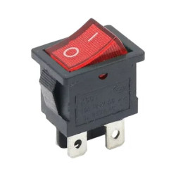 Készülékkapcsoló billenő vil. 0-1 4P 15x24mm piros
