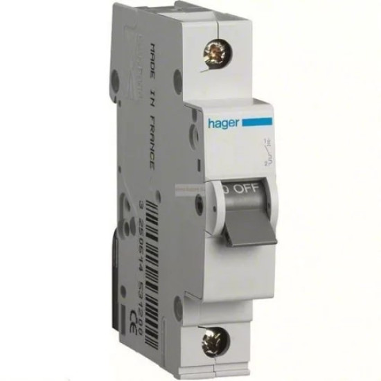 Kismegszakító 1P 16A "B" 4,5kA Hager MX116  