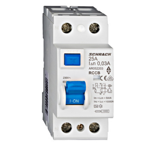 Fi-relé "A" 2P 25A 30mA  Amparo Schrack AR052203 