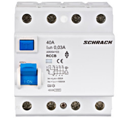 Fi-relé "A" 4P 40A 30mA  Amparo Schrack AR054103  