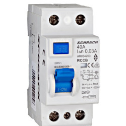 Fi-relé "A" 2P 40A 30mA  Amparo Schrack AR054203  