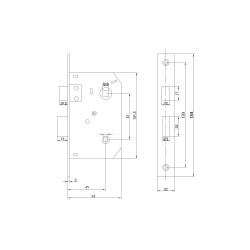Bevéső zár kulcsos 45/58 Grácia