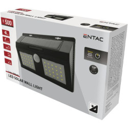 Napelemes fali lámpa 4W 500Lm mozgásérz. Entac