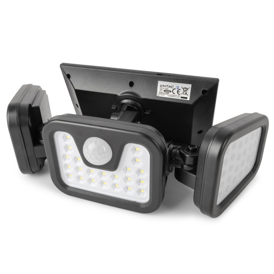 Napelemes fali lámpa 15W 600Lm mozgásérzék. Entac