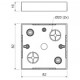 Kötődoboz csatornához 82x82mm LK 80/2 HB Kopos