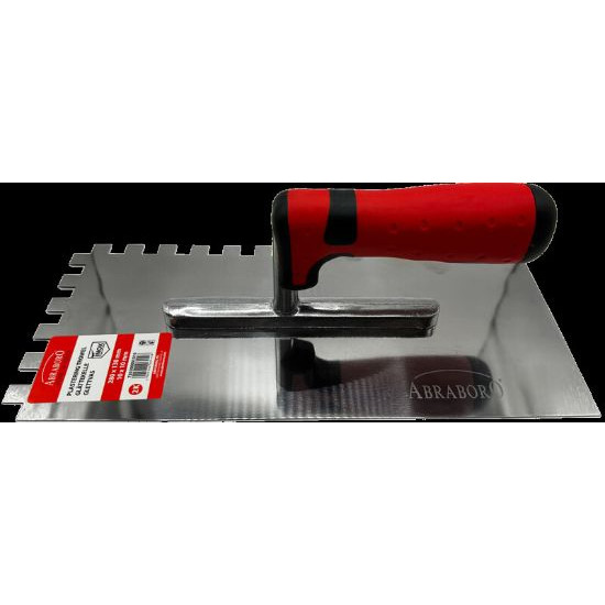 Glettvas inox 280x130mm fogazott 10mm Abraboro