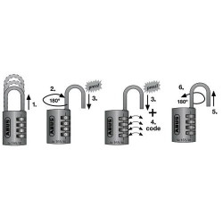 Lakat 30mm számkódos Abus 724/30