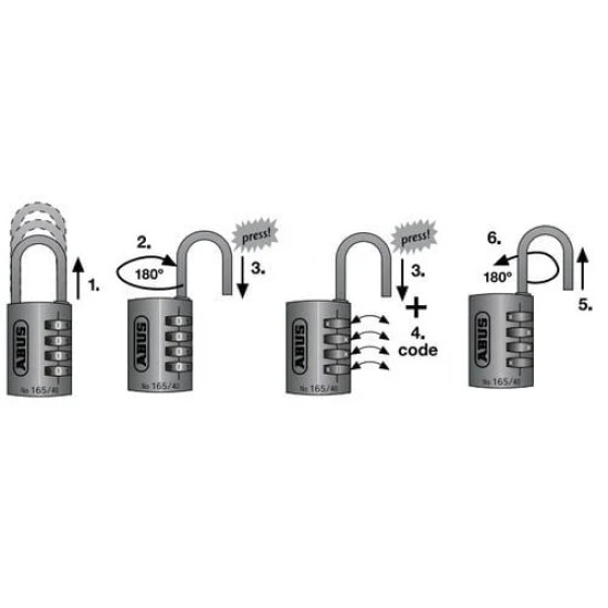 Lakat 20mm számkódos Abus 724/20