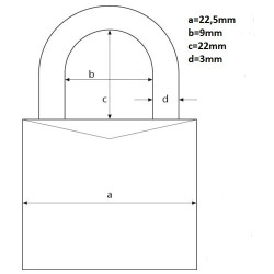 Lakat 20mm számkódos Abus 724/20