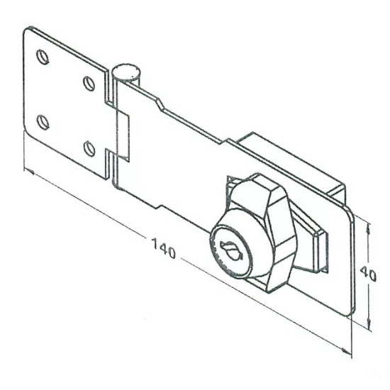 Lakatpánt zárható 100mm
