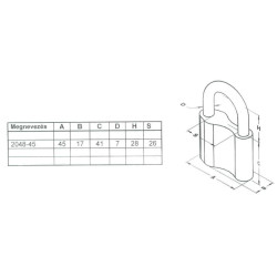Lakat 45mm azonos zárlatú Elzett Tutius 45