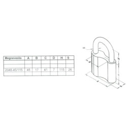 Lakat 45/115mm Elzett Tutius 2048/115