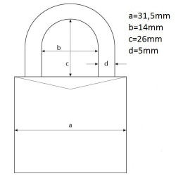 Lakat 30mm számkódos Abus 724/30