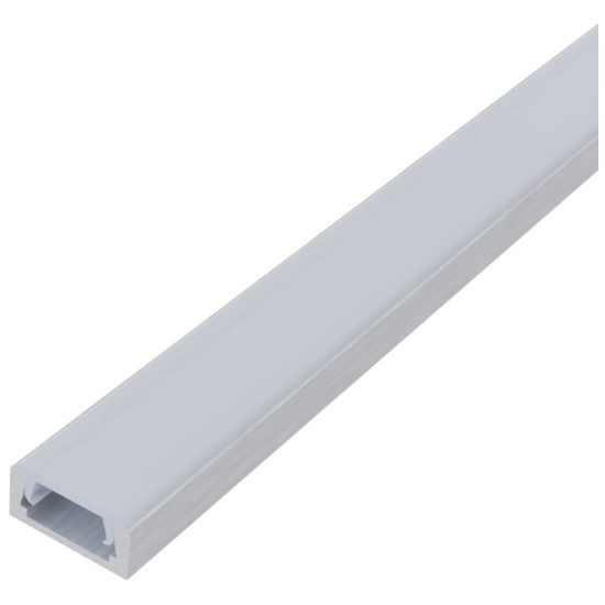 Alu profil "U" 2m matt fedlappal, tartozékokkal 16x8mm Avide AAP-N-2M-MK