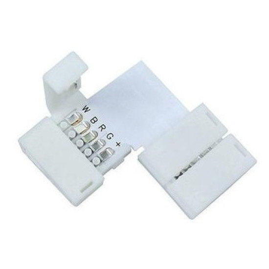 Led szalag sarok csatlakozó 5P 12mm műanyag RGB+W