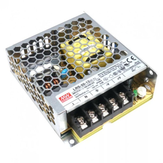 Tápegység led szalaghoz 12V 50W IP20 Mean Well LRS-50-12