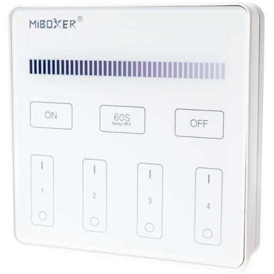 Távirányító led szalaghoz fali 4 zónás egyszínű Mi-Light B1