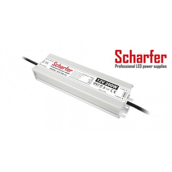 Tápegység led szalaghoz 12V 200W IP67 Scharfer SCH-200-12
