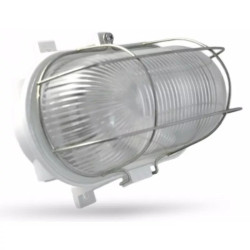 Hajólámpa fém rácsos ovális 1XE27 deLux