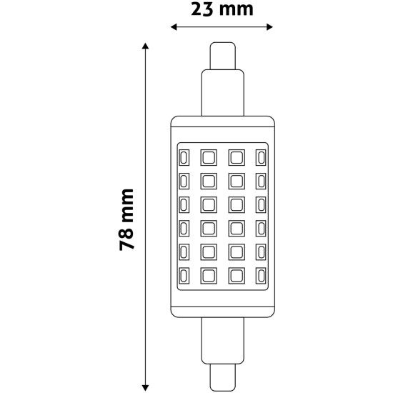 Led fényf. R7S  6W 3000K 78mm dimmelhető