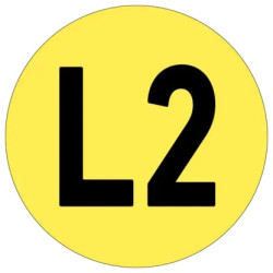 Matrica  20x20mm "L2" vinil öntapadó          