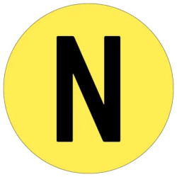 Matrica  20x20mm "N" vinil öntapadó         