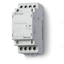 Mágneskapcs. 25A Finder 2NY+2Z 230V AC/DC 22.34.0.230.4620  mechanikus állapotjelzés + LED