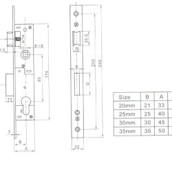 Portálzár 25/85+zárbetét SL500-25 Anbo