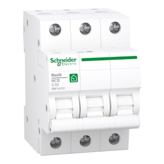 Kismegszakító 3P 10A 'C' Schneider Resi9 R9F14310