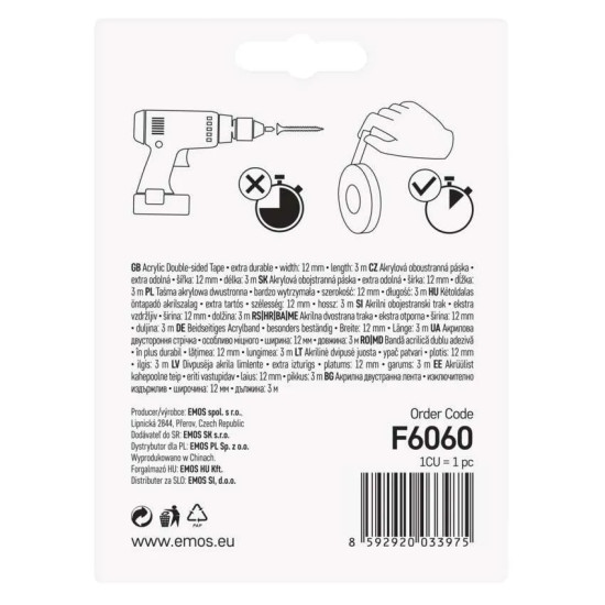 Akril ragasztószalag 18mm 3m