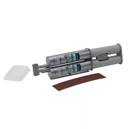 Fémszínû kétkomponensû epoxy ragasztó 24ml Bison