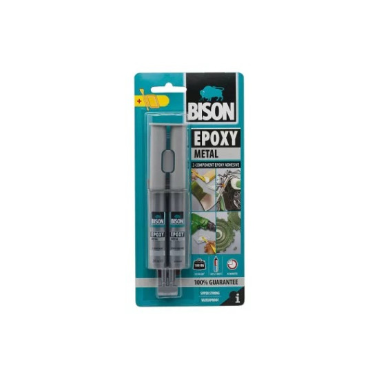 Fémszínû kétkomponensû epoxy ragasztó 24ml Bison