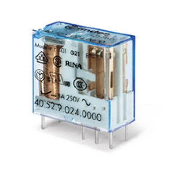 FINDER 40.52.9.024 relé 2CO(váltó) 8A 24V DC, 5mm