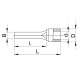 Szigetelt csapos saru 2,5mm2 kék Tracon KCS