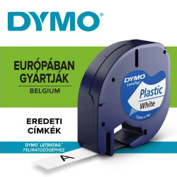 DYMO Letratag szalag mûanyag 12x4m fehér 59422
