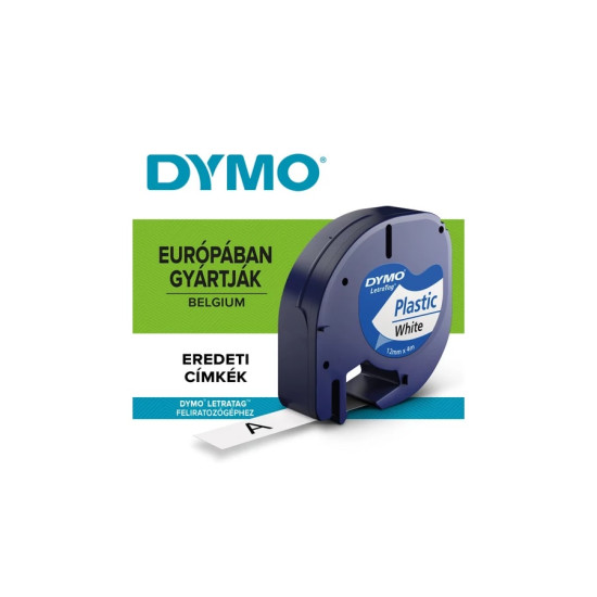 DYMO Letratag szalag mûanyag 12x4m fehér 59422
