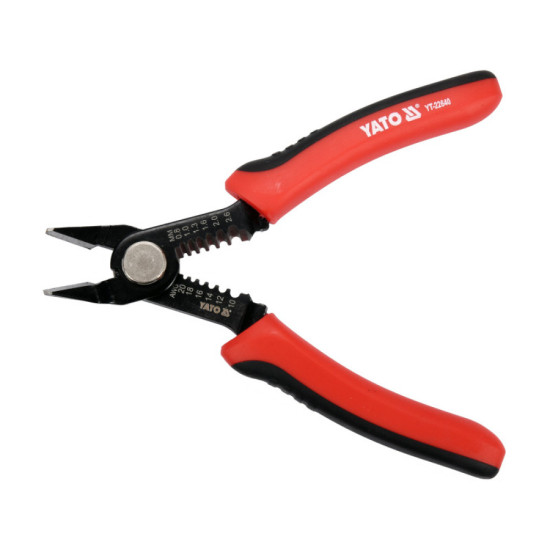 Kábelvágó fogó, kábelcsupaszítós 140mm Yato YT-22640