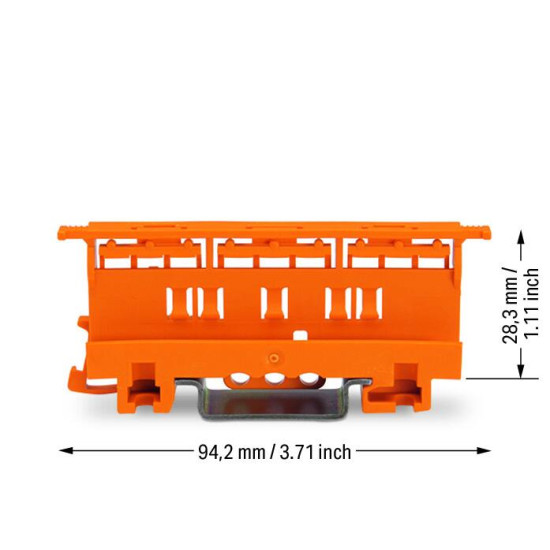 Wago rögzítő adapter narancs 221-500