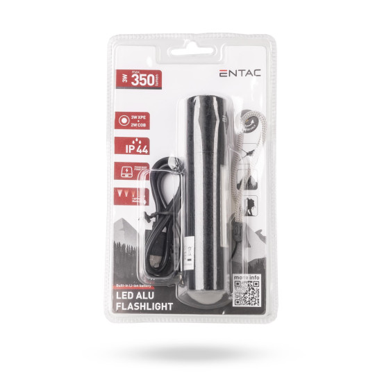 Rúdlámpa tölthető 3W IP44 Entac EFL-MR1200-XPE-ALU