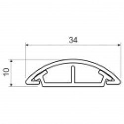 Taposócsatorna 34x10,5mm sötétszürke Kopos LO 35 LD