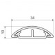 Taposócsatorna 34x10,5mm sötétszürke Kopos LO 35 LD