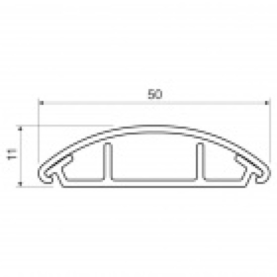 Taposócsatorna 50x11mm sötétszürke Kopos LO 50 LD