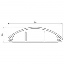 Taposócsatorna 74x18mm szürke Kopos LO 75 KD  