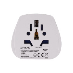 Utazó adapter, Schuko dugvillával Entac EPAT-UNIG