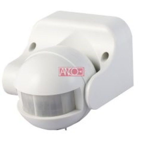 Mozgásérzékelő infravörös IP44 180° Anco fehér   