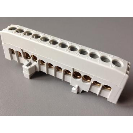 Föld-nulla sín szigetelt 12x16mm2 szürke Pollmann