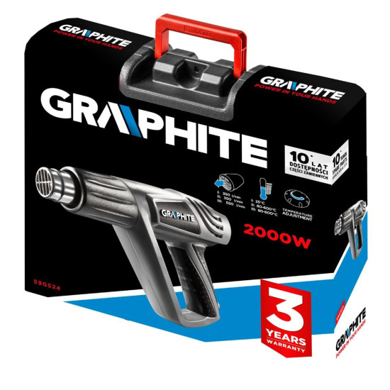 Hőlégfúvó 2000W Graphite 59G524