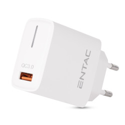 USB-A hálózati adapter 5V 3A Entac EWC-QCA-5V-27V-W   